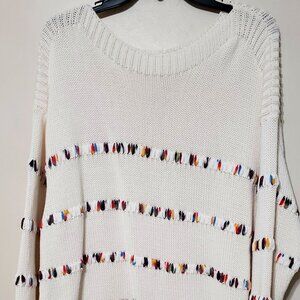 Lou & Grey Rainbow Stitch Sweater- Women's size XXL